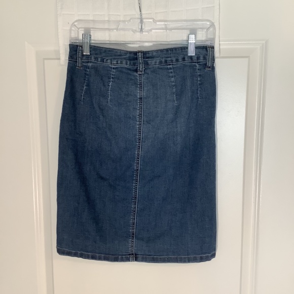 Cato Button Down Denim Skirt Blue Size 2 - Picture 4 of 6